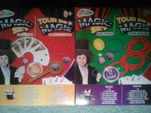 New Large lot of 2 boxes Magic tricks sets 26 tricks cards &amp; more DONT MISS OUT