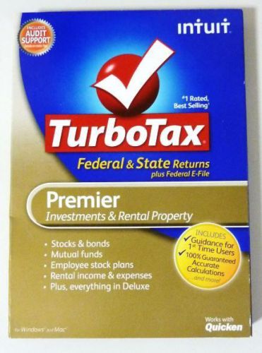Turbo Tax Premier 2012 - Investments &amp; Rental Property