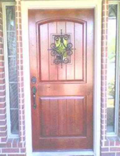 Mahogany wood &#034;knotty alder&#034;  entry door for sale