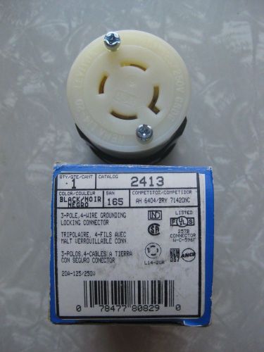 New leviton 2413 twist-lock  20a 125/250 volt female 3p 4w hbl2413 l14-20r for sale