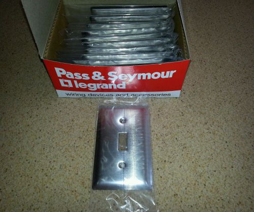 Pass and Seymour SS1 Smooth 302SS Metal Wall Plate.  Lot of 20 in box