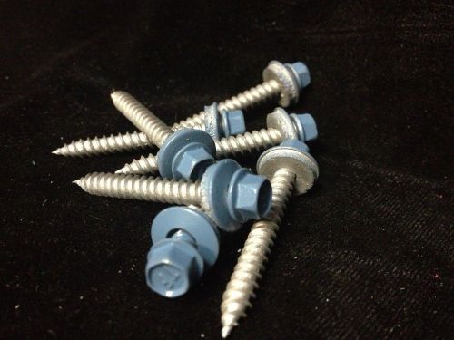 (250) 10x1-1/2 sheet metal screws neo washer (roofing screws) hawaiian blue for sale