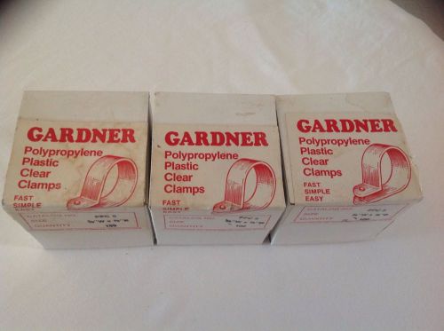 Gardner Polypropylene Plastic Clear Clamps PPC5 size 3:8&#034;w x 3/8&#034;d  Q100