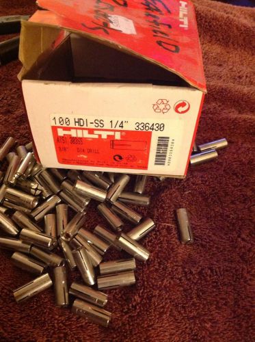 Hilti 336430 HDI 1/4&#034; Stainless Steel (303) - 100 AISI 3/8&#034; drill