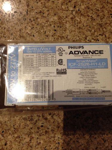 Phillips Advanced ICF-2S26-H1-LD Fluorescent Ballast 26 watt CFL Lot Sale Of (5)