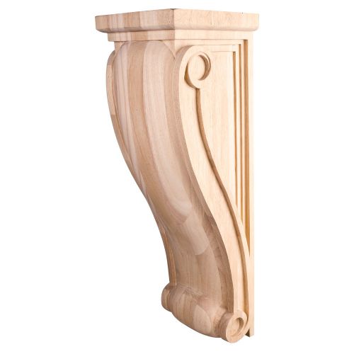 Large Neo Gothic Traditional Corbel.  7&#034; x 7&#034; x 22&#034;.  Rubberwood.