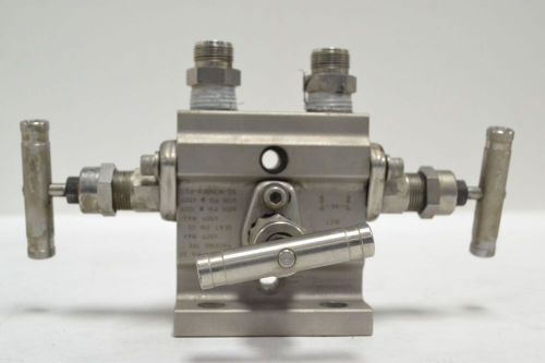 Whitey m3nbf8-fl 3way 6000psi stainless 1/2 in npt valve manifold b284132 for sale