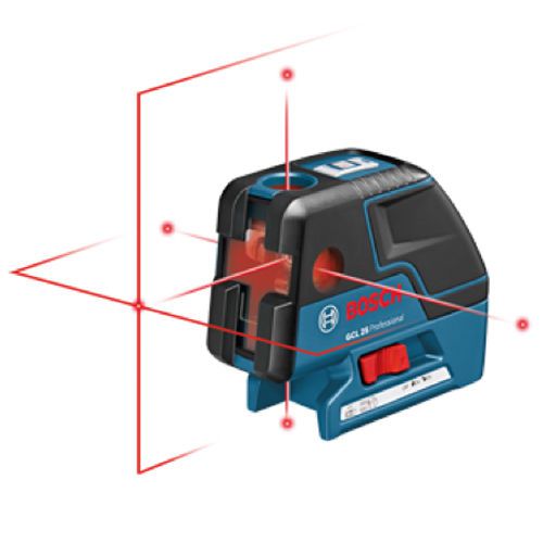 Bosch GCL-25 Five-Point Self-Leveling Cross Line Alignment Laser