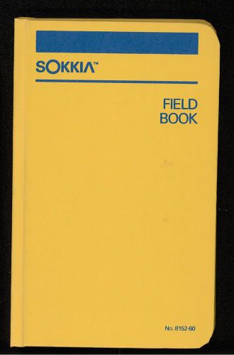 SOKKIA FIELD BOOK no. 8152-60 SURVEYING BOOKS 4x7&#034; YELLOW