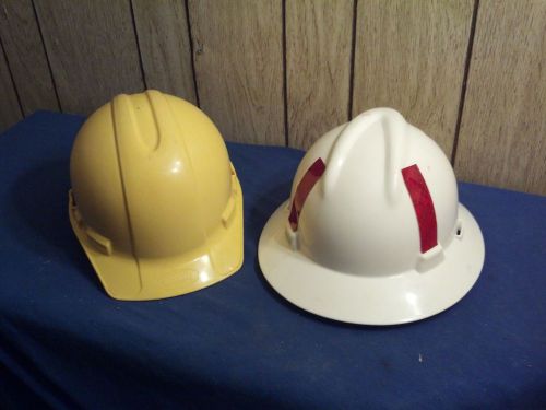 TWO SAFETY HELMETS V GARD &amp; AO SAFETY HARD HAT HELMETS