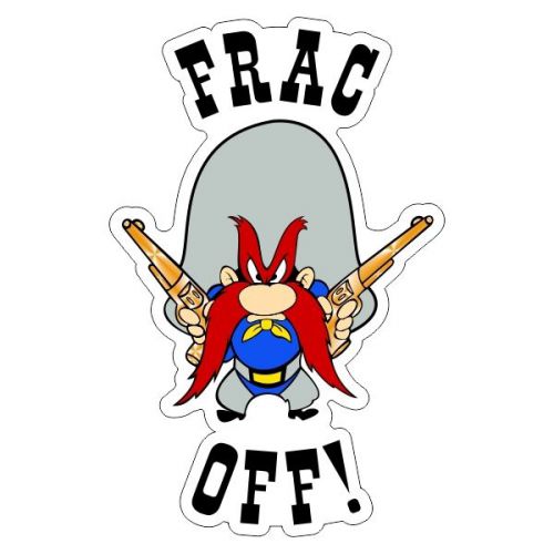FRAC OFF! Gold Guns Oilfield Trash Hard Hat Sticker Fracking Decal FREE SHIPPING