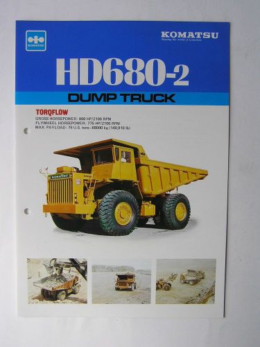 KOMATSU HD680-2 Dump Truck Brochure Japan