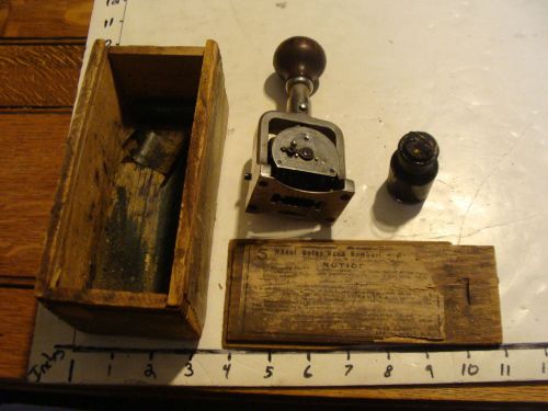 1893---5 wheel bates hand numbering machines in box