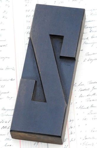 Huge letter &#034;Z&#034; -  7.09&#034; letterpress wood printing block vintage wooden type
