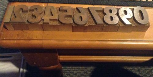 Antique Wood  Letterpress Numbers Set