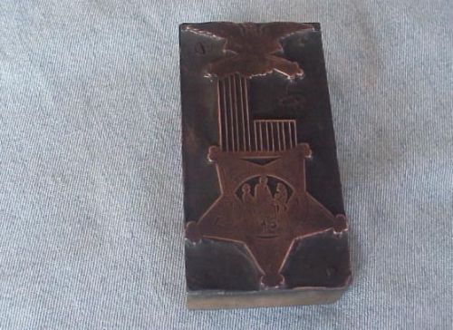 Vintage gar  copper print  block-1861-1866-grand army of the republic for sale