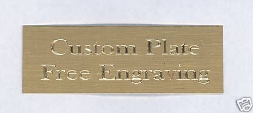 Custom Engraved Plate art-trophy-Taxidermy 1x3 Brass FREE ENGRAVING
