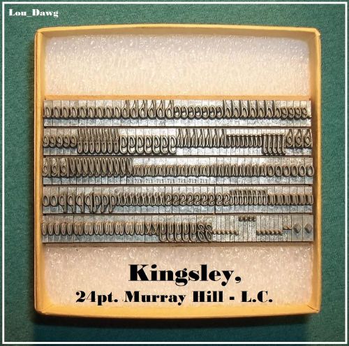 Kingsley Machine Type, Hot Foil Stamping  ( 24pt. Murray Hill - Lower Case... )