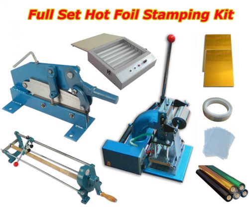 Full Set Hot Foil Stamping Machine Business Card Emboss DIY Gift Card Bronzing