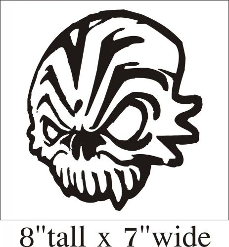 2X Skull Silhouette Funny Car Truck Bumper Vinyl Sticker Decal Decor Art -1769