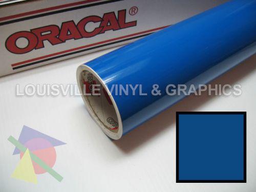 1 roll 24&#034; x 5 yds gentian blue oracal 651 sign &amp; graphics cutting vinyl for sale