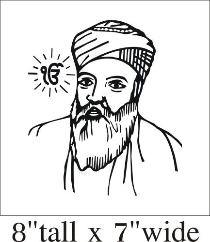 Guru Nanak Ji Om Aum Sikh Religious Vinyl Sticker Decal Car Truck-1648