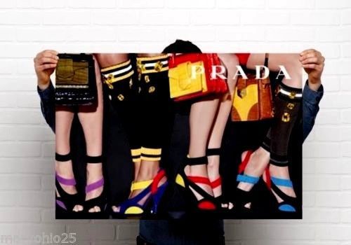 SHOES STORE NEW PRADA POSTER BANNER Premium SIGN 30&#034; x 20&#034; SALE Advertisment