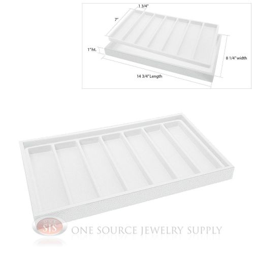 White plastic display tray white 7 slot liner insert organizer storage for sale