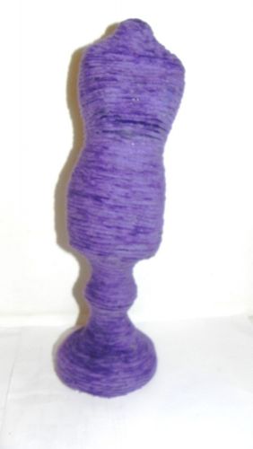 Estate: Torso Manaquin in Purple Material for Display or Use with Jewelry LOOK