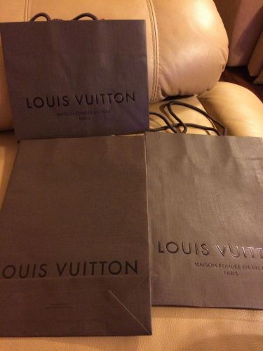 LOT OF 3 LOUIS VUITTON GIFT SHOPPING PAPER BAG