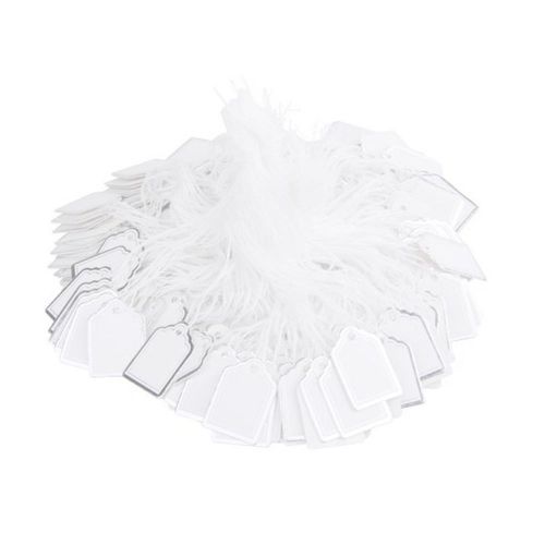 500pcs jewelry string label price pricing paper tags chain tag 23x13 mm white for sale