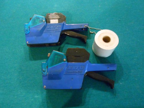 2 SATO Dennison 216 Pricing gun two Line Retail with 4 rolls labels