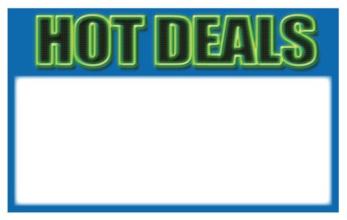 Hot Deals - 11&#034;x7&#034;, RETAIL STORE PRICE SIGNS:BLANK TEMPLATE TAGS 50 PACK