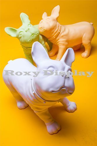 3 pcs Rubber Plastic Realistic Style Small Dog Mannequin #MZ-KEVIN1W+GR+YL Group