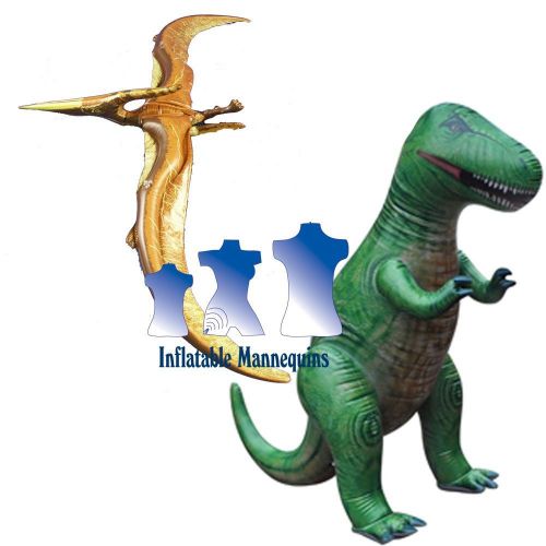 Inflatable Pteranodon and T-Rex