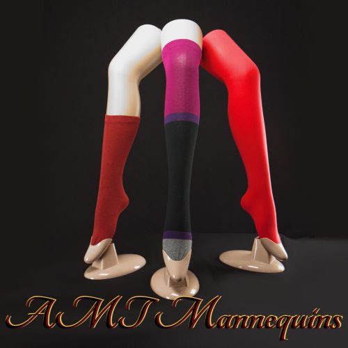 6 Female mannequin legs displays stockings,thigh highs, socks,6 SkinTone Legs
