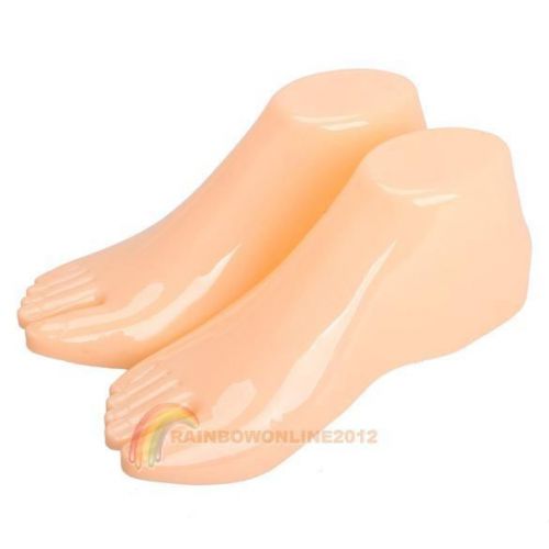 Pair of hard plastic adult feet mannequin foot model tools for shoes r1bo for sale