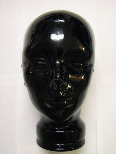 Black Vintage Glass Head, mannequin, display or hat holder