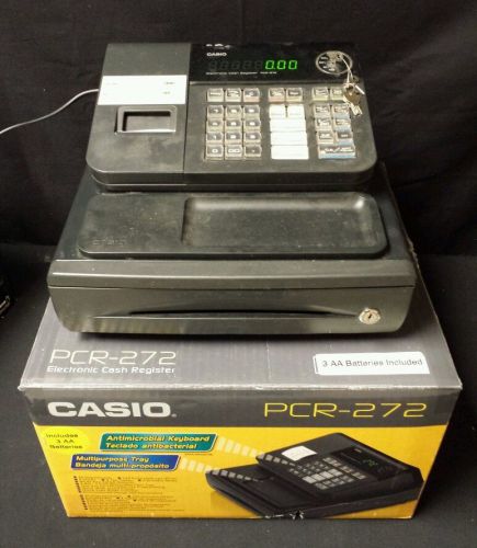 Casio PCR-272 Black Cash Register Retail Electronic POS Store Desk READ FIRST