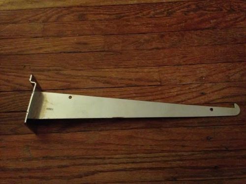 Lot of 50 chrome slatwall apparel / store display bars used 12 inch thin w/ hook for sale