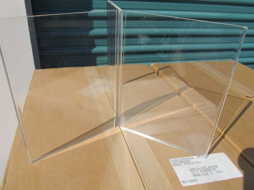 CLEAR ACRYLIC 6 SIDED RESTAURANT / BAR TABLE MENU TENTS / RETAIL SIGN HOLDERS