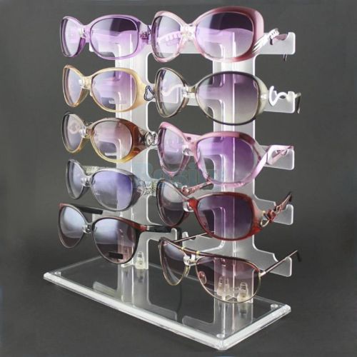 31cm acrylic sunglasses rack holder for 10 pairs glasses display stand for sale