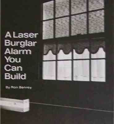 Laser burglar alarm 1973 how-to build plans for sale