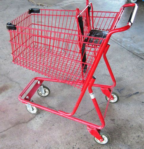 Red Grocery Shopping Cart - Medium Size  - Metal