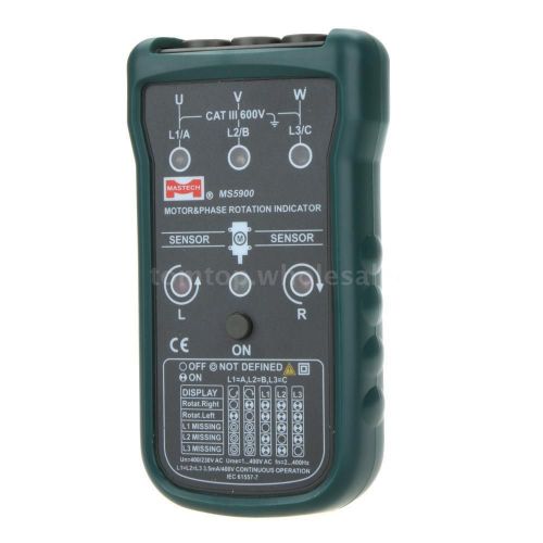 Mastech ms5900 3 motor phase rotation indicator sequence tester meter led field for sale