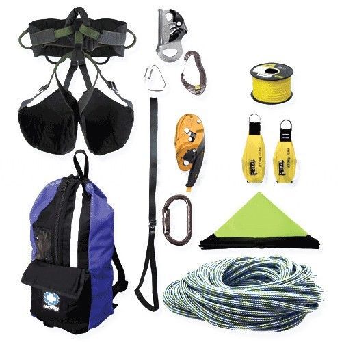 Recreational Climbing Kit,Includes Harness,150&#039;Rope,Ascender,Decender &amp; More