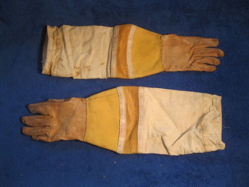 Vintage BEEKEEPERS Leather + Cloth Beekeeping Gloves