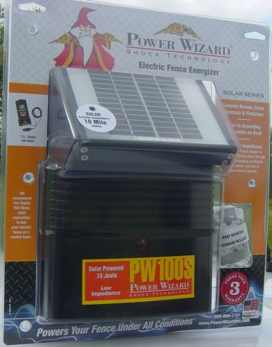 solar electric fence charger energizer 12 volt  power wizard