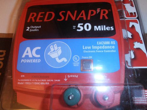 NEW Red Snap&#039;r AC Powered Low Impedance Electronic Fence Controller EAC50M-RS