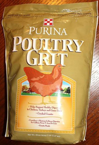 POULTRY GRIT- Purina. (2-5 lb. Bags) 10 pounds. Chickens, Quail, Turkeys Granite